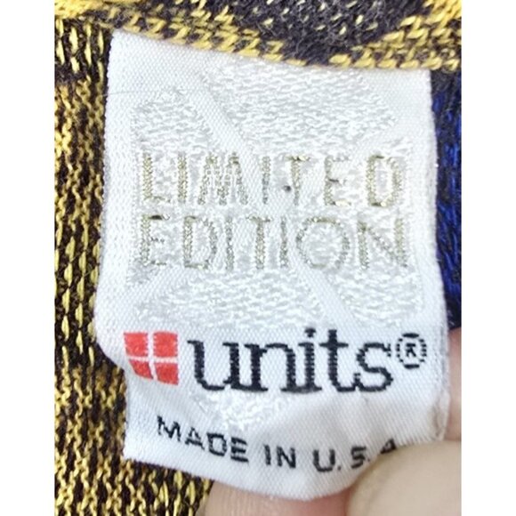 Limited Edition Units Vtg 80s Long Sleeve Polo Shirt Colorful USA Made Women's M - Picture 4 of 10